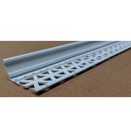 White 13-22mm Render Depth PVC Drip / Bellcast Bead 2.5m 1 Length