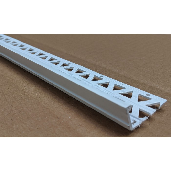 White 13-22mm Render Depth PVC Drip / Bellcast Bead 2.5m 1 Length