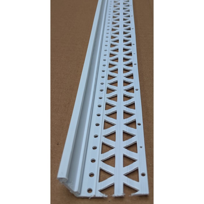 White 13-22mm Render Depth PVC Drip / Bellcast Bead 2.5m 1 Length