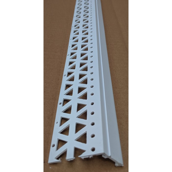 White 13-22mm Render Depth PVC Drip / Bellcast Bead 2.5m 1 Length