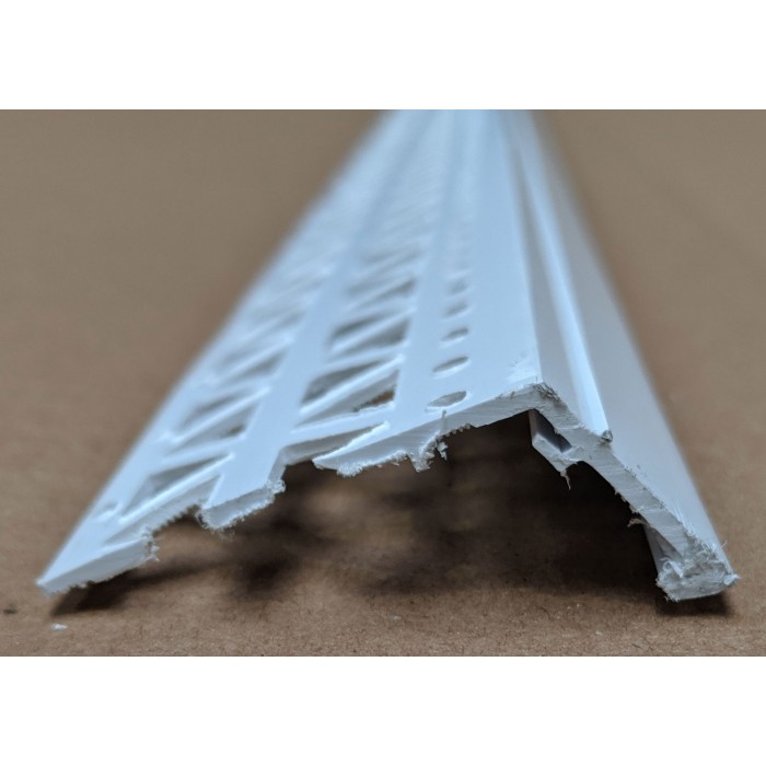 White 13-22mm Render Depth PVC Drip / Bellcast Bead 2.5m 1 Length