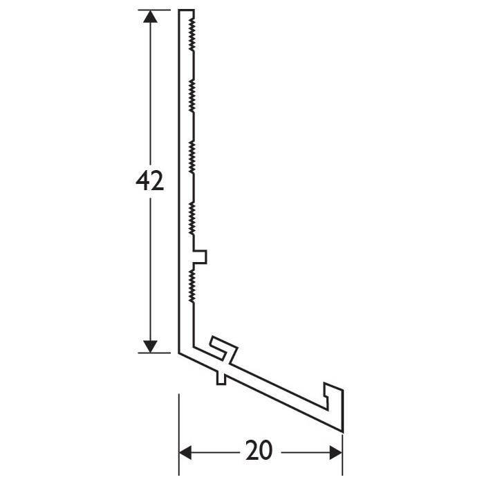 White 13-22mm Render Depth PVC Drip / Bellcast Bead 2.5m 1 Length