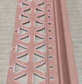 Terracotta 13-22mm Render Depth PVC Drip / Bellcast Bead 2.5m 1 Length