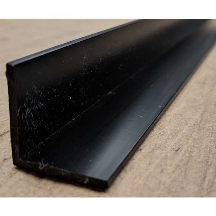 Wemico Black PVC 90 Degree Angle Facade Profile 25mm x 25mm x 2.0mm x 2.5m 1 Length