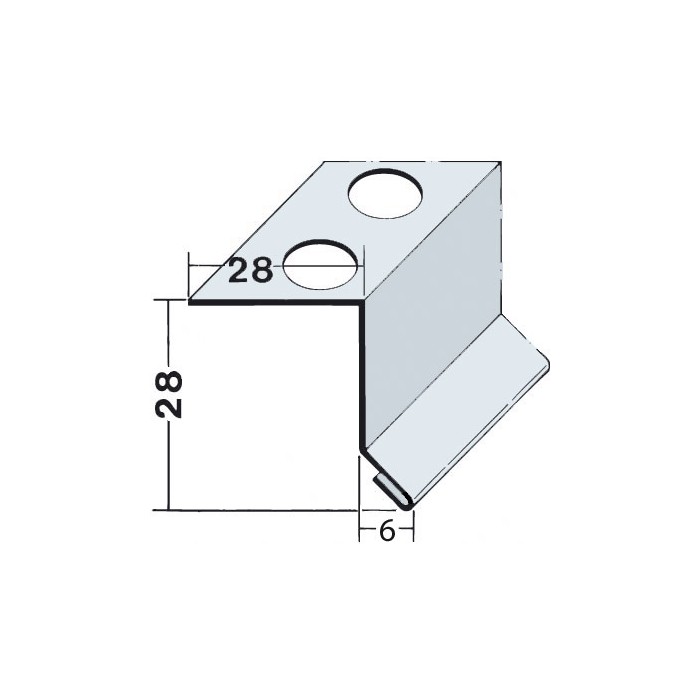 EWI Aluminium Base Rail Angle for Shadow Gap 2.5m 1 Length