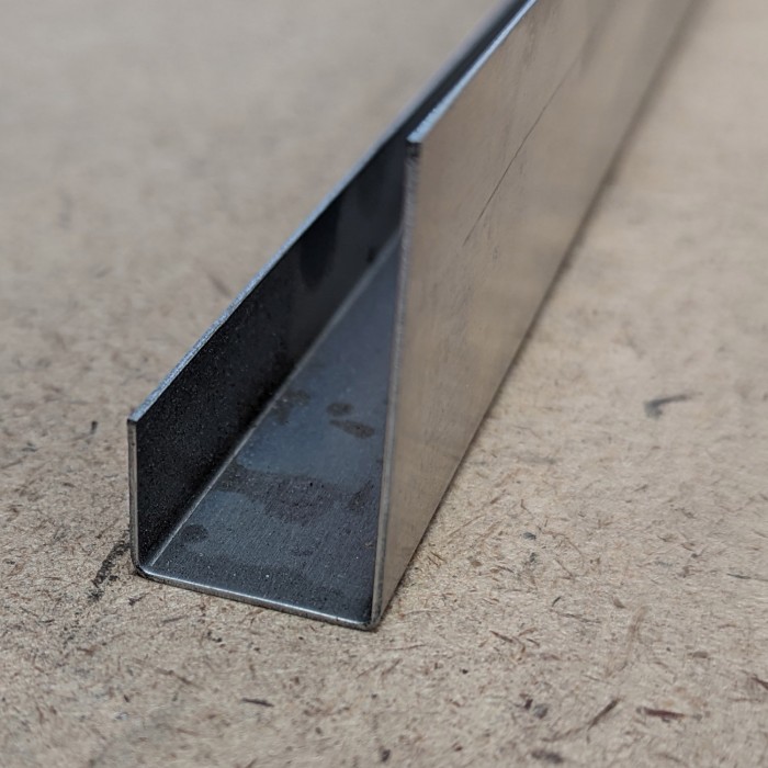 Aluminium U Channel Profile 20mm x 2.5m 1 Length