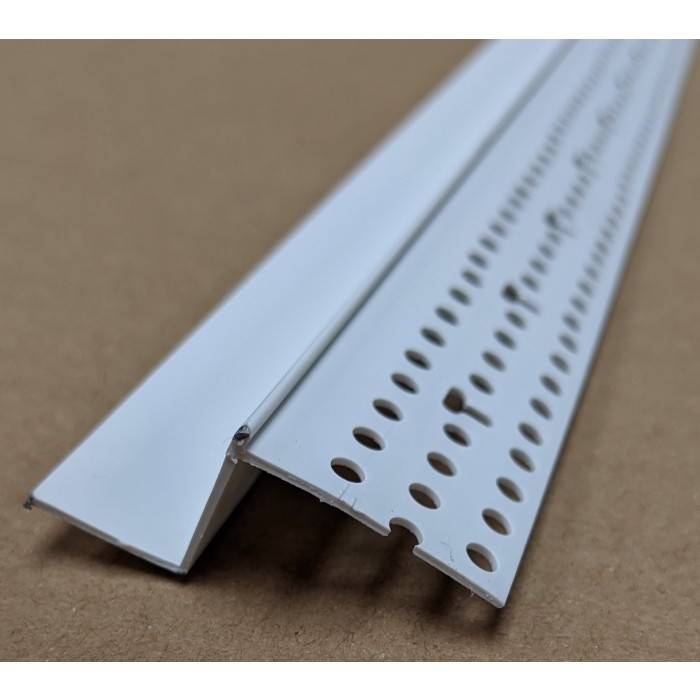 Trim-Tex 15mm Shadow Gap White PVC Feature Bead Profile 15mm x 15mm x 305cm 1 length AS6010