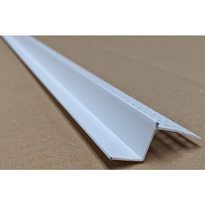 Trim-Tex 15mm Shadow Gap White PVC Feature Bead Profile 15mm x 15mm x 305cm 1 length AS6010