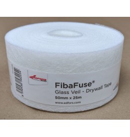 FibaFuse Glass Veil Paperless Drywall Tape 25m 1 Roll 50mm Wide