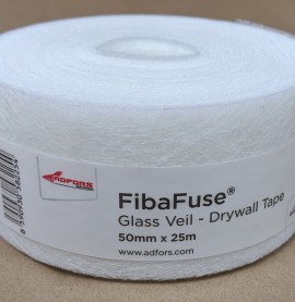 FibaFuse Glass Veil Paperless Drywall Tapes 25m 1 Roll 50mm Wide