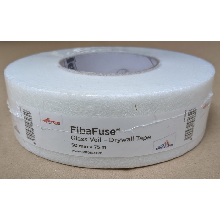 FibaFuse Glass Veil Paperless Drywall Tape 75m 1 Roll 50mm Wide