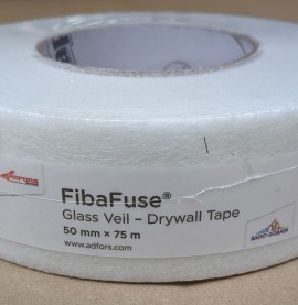 FibaFuse Glass Veil Paperless Drywall Tape 75m 1 Roll 50mm Wide