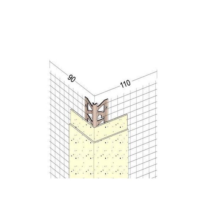 Protektor Flexible Corner Bead with Glass Fibre Mesh 90 x 110mm 1 x 50m Roll