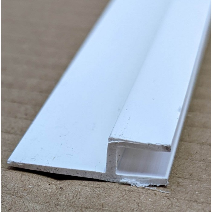 White PVC H Profile For Facade Cladding 6.5mm x 2.5m 1 Length
