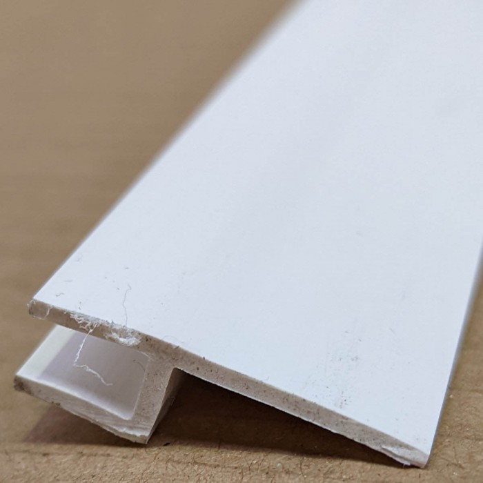 White PVC H Profile For Facade Cladding 6.5mm x 2.5m 1 Length
