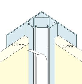 LED Internal Corner Profile 2m