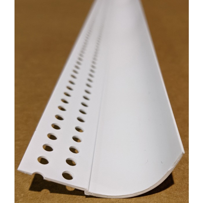 Trim-Tex 3/4" R. Bullnose Kerfed White PVC Bead 1 Length Part Code 7080