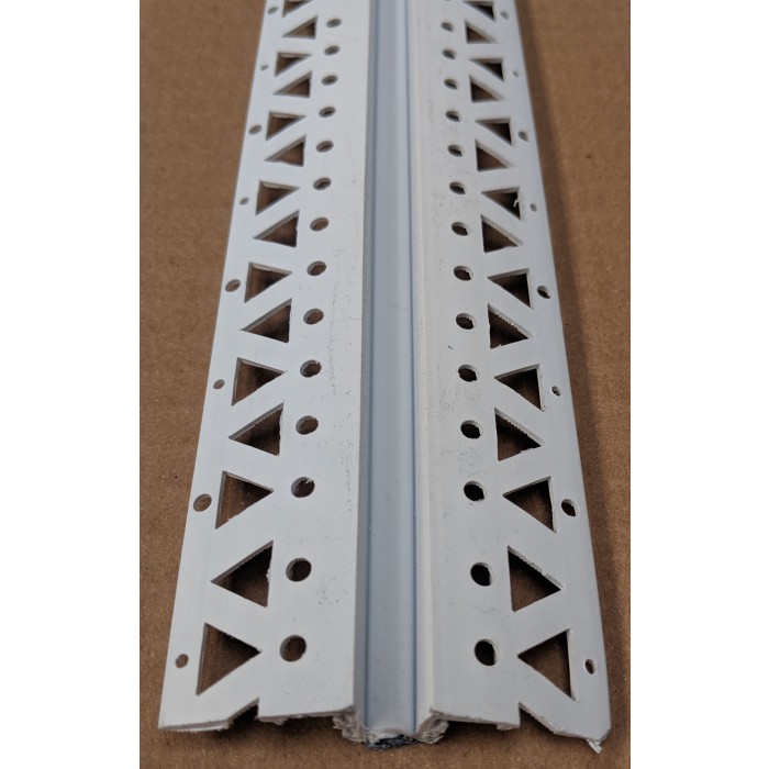 White 10 - 12mm Render Depth PVC Movement Bead 2.5m 1 Length