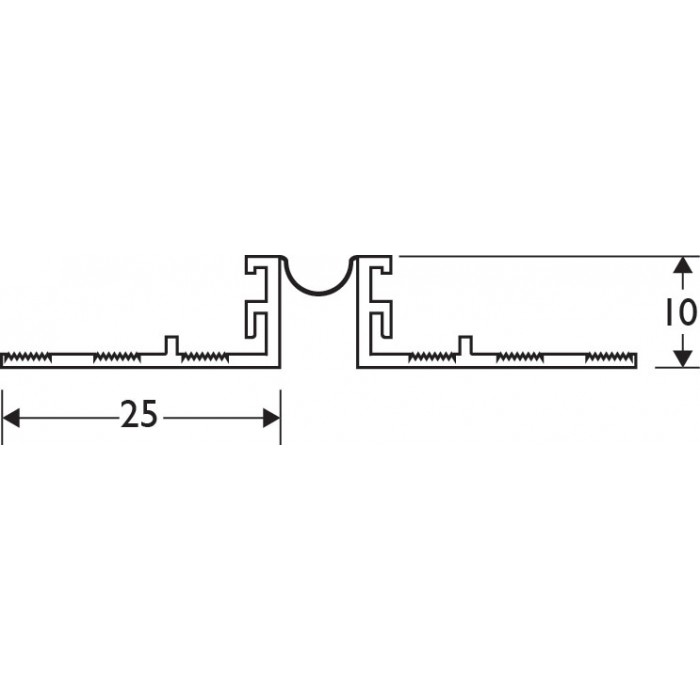Dark Grey 10 - 12mm Render Depth PVC Movement Bead 2.5m 1 Length
