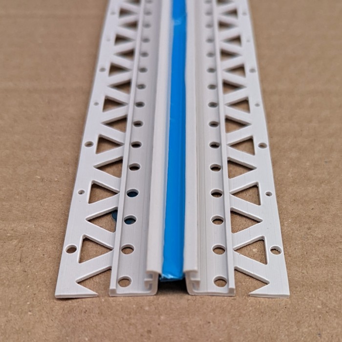 Light Grey 10 - 12mm Render Depth PVC Movement Bead 2.5m 1 Length