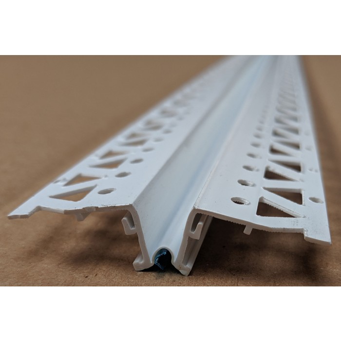 White 13 - 15mm Render Depth PVC Movement Bead 2.5m 1 Length