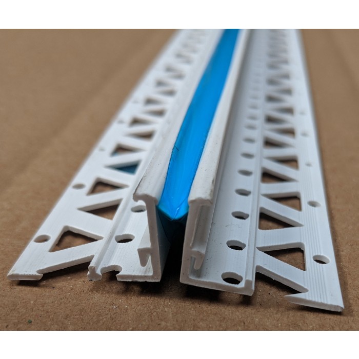White 15 - 17mm Render Depth PVC Movement Bead 2.5m 1 Length