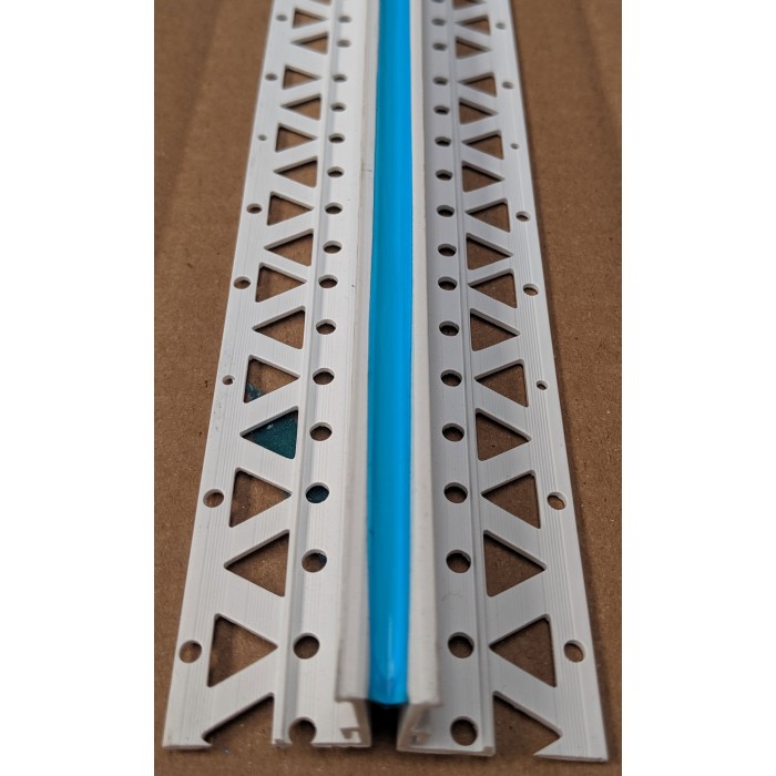 White 20 - 22mm Render Depth PVC Movement Bead 2.5m 1 Length