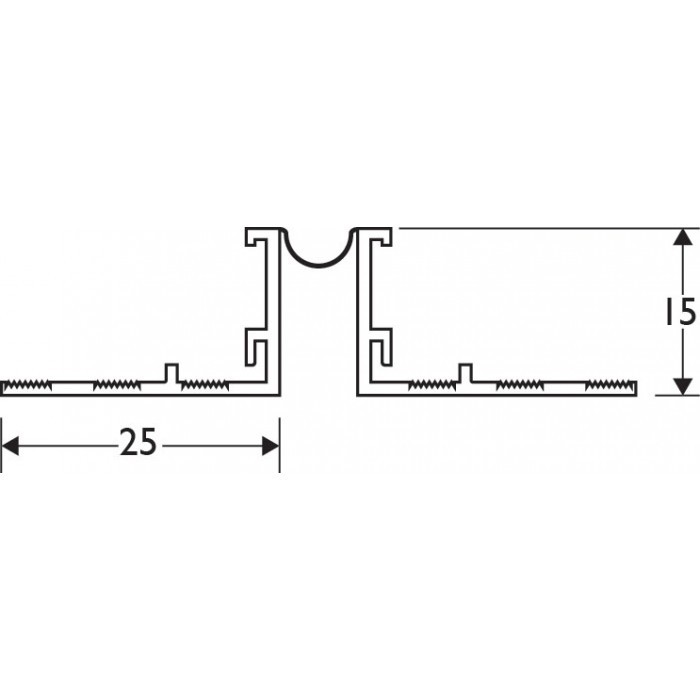 White 20 - 22mm Render Depth PVC Movement Bead 2.5m 1 Length