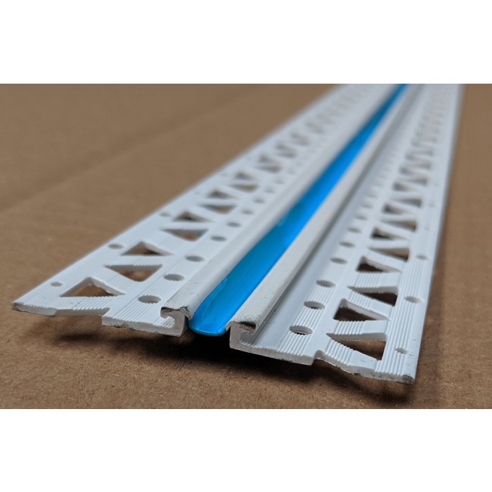 White 4 - 6mm Render Depth PVC Movement Bead 2.5m 1 Length