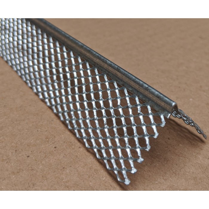 Protektor 3mm x 28mm x 300cm Galvanised Steel Mini Mesh Corner Bead Box 50