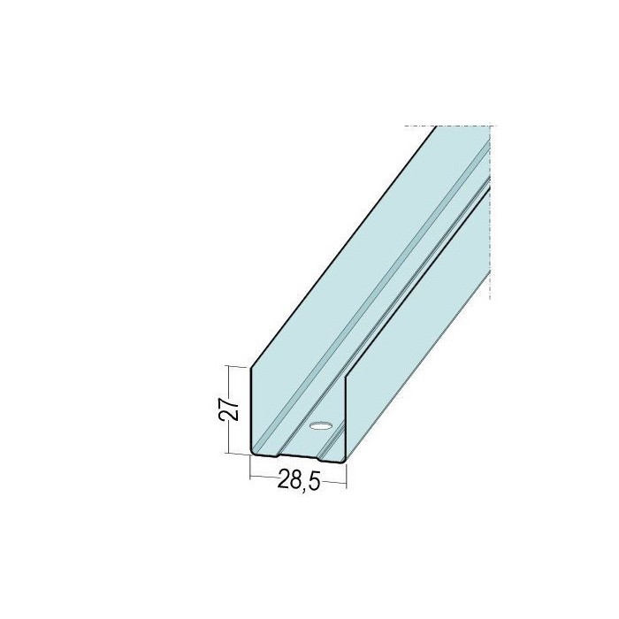 Protektor Galvanised Steel "U" Perimeter Track Profile 5244/30 (3.0m)