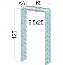 Protektor Galvanised Steel U-Hanger for CD Profiles 60 x 27 x 125mm