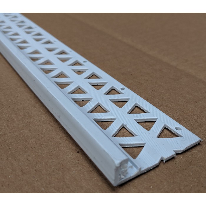White 10 - 12mm Render Depth PVC Stop Bead 42mm x 3m 1 Length