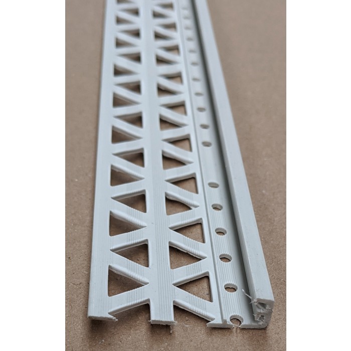 Light Grey 10 - 12mm Render Depth PVC Stop Bead 42mm x 3m 1 Length