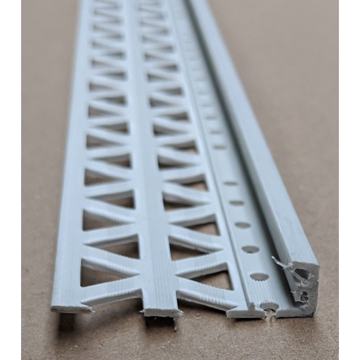 Light Grey 10 - 12mm Render Depth PVC Stop Bead 42mm x 2.5m 1 Length