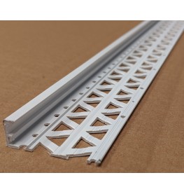 White 13 - 15mm Render Depth PVC Stop Bead 42mm x 2.5m 1 Length