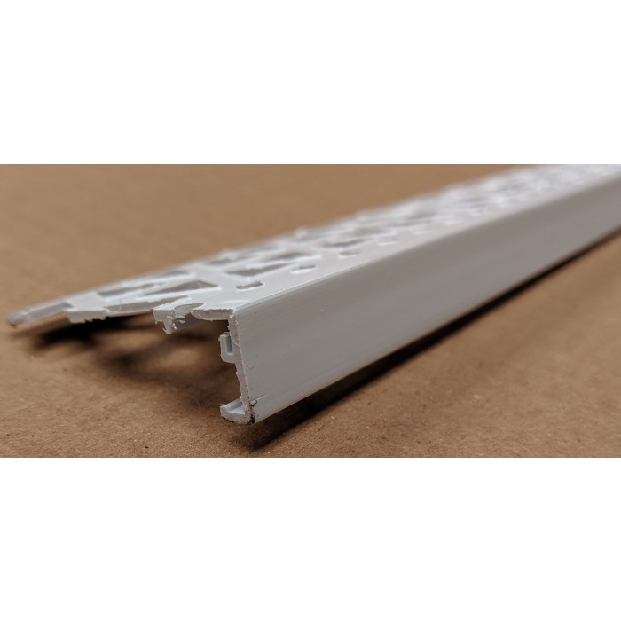 White 13 - 15mm Render Depth PVC Stop Bead 42mm x 2.5m 1 Length