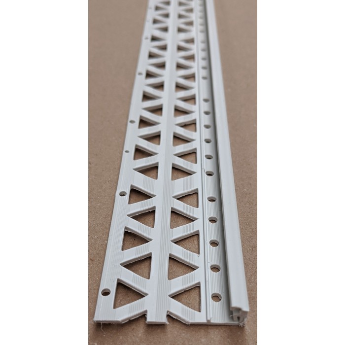 Light Grey 13 - 15mm Render Depth PVC Stop Bead 42mm x 3m 1 Length
