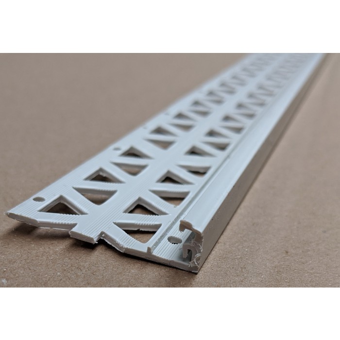 Light Grey 13 - 15mm Render Depth PVC Stop Bead 42mm x 3m 1 Length