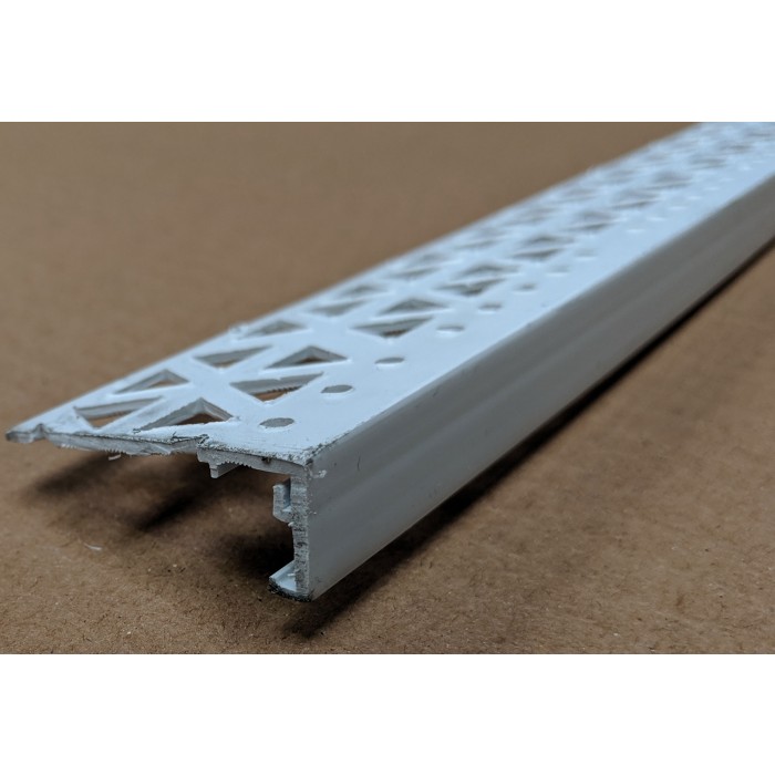 White 15 - 17mm Render Depth PVC Stop Bead 42mm x 2.5m 1 Length