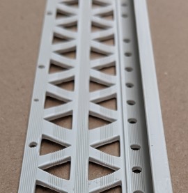 Light Grey 15 - 17mm Render Depth PVC Stop Bead 42mm x 2.5m 1 Length