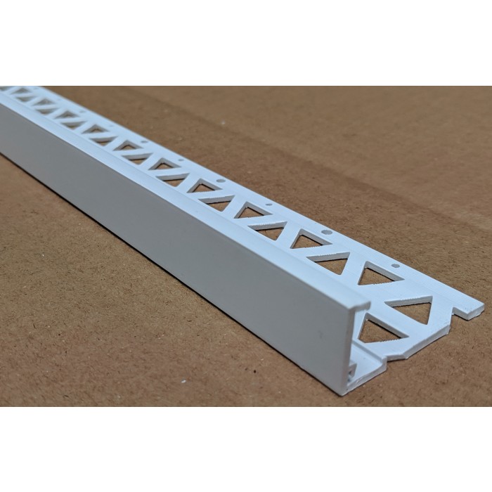 White 20 - 22mm Render Depth PVC Stop Bead 42mm x 2.5m 1 Length