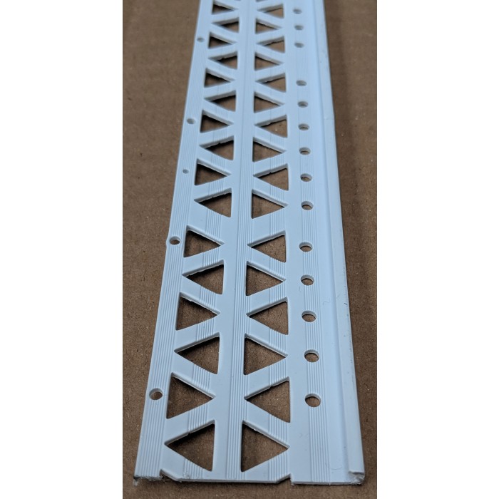 White 6 - 8mm Render Depth PVC Stop Bead 42mm x 3m 1 Length