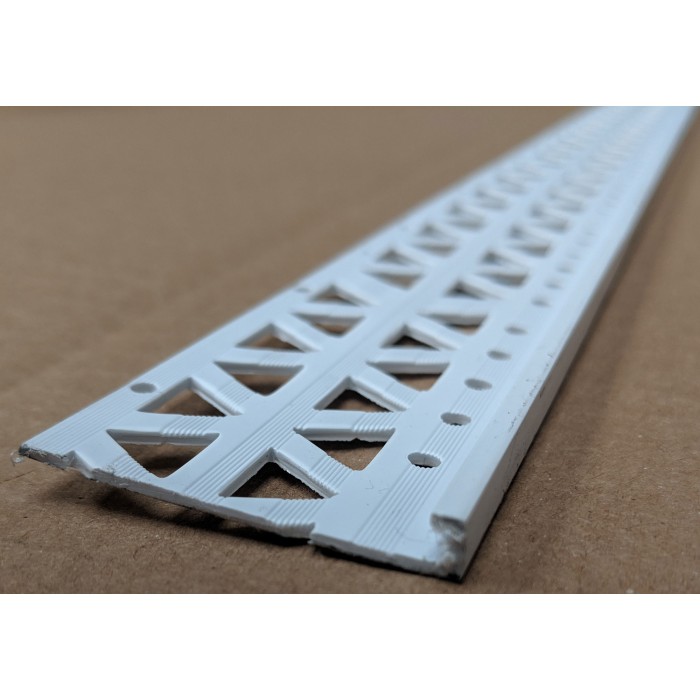 White 6 - 8mm Render Depth PVC Stop Bead 42mm x 3m 1 Length