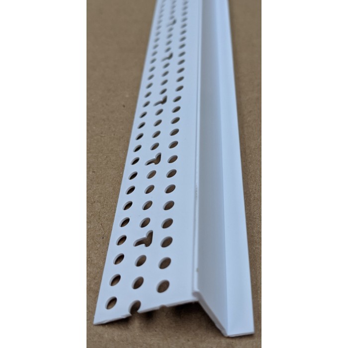Trim-Tex Shadow Gap White PVC Feature Bead Profile 15.8mm x 6.3mm x 305cm 1 length AS5710