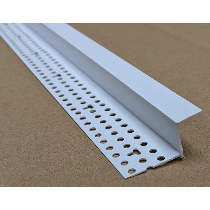 Trim-Tex Shadow Gap White PVC Feature Bead Profile 15mm x 12mm x 305cm 1 length AS5810