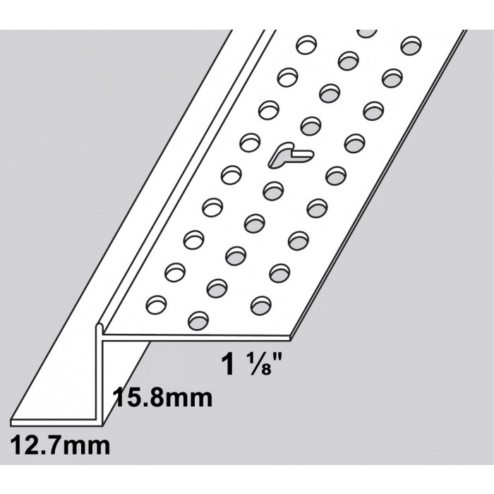 Trim-Tex Shadow Gap White PVC Feature Bead Profile 15mm x 12mm x 305cm 1 length AS5810