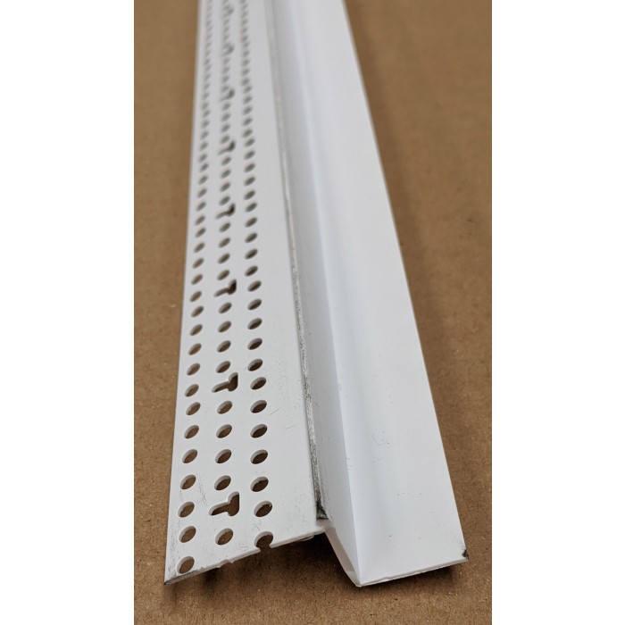 Trim-Tex Shadow Gap White PVC Feature Bead Profile 15mm x 19mm x 305cm 1 length AS5910