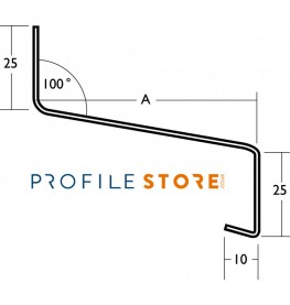 White Coated (both-sides) Aluminium Trim / Sill Cover 1.2mm x 2.5m 1 Length