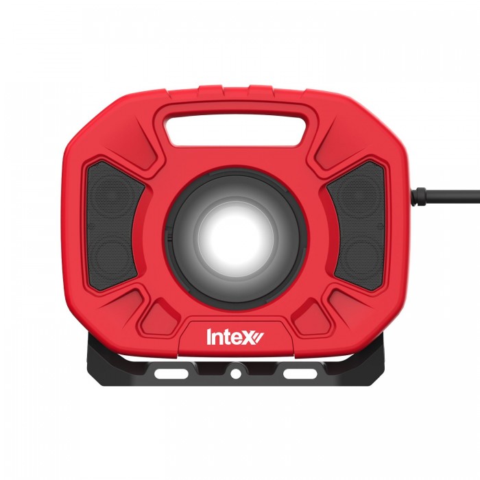 InteX Lumo Water Resistant 240v Corded LED Work Light With Bluetooth Speakers